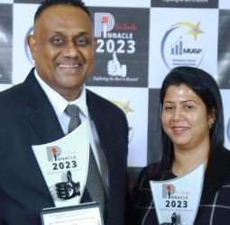 Grand 7 Hotel & Restaurant and its proprietor Chinthaka Wijesekara wins two awards at Pinnacle Awards